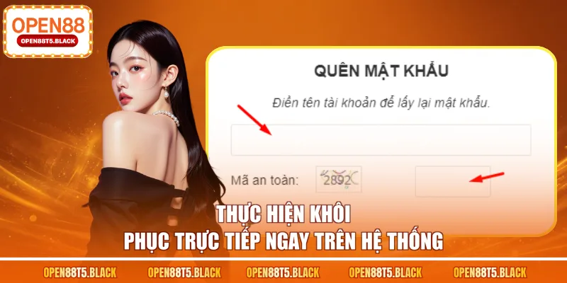 Thực hiện khôi phục trực tiếp ngay trên hệ thống
